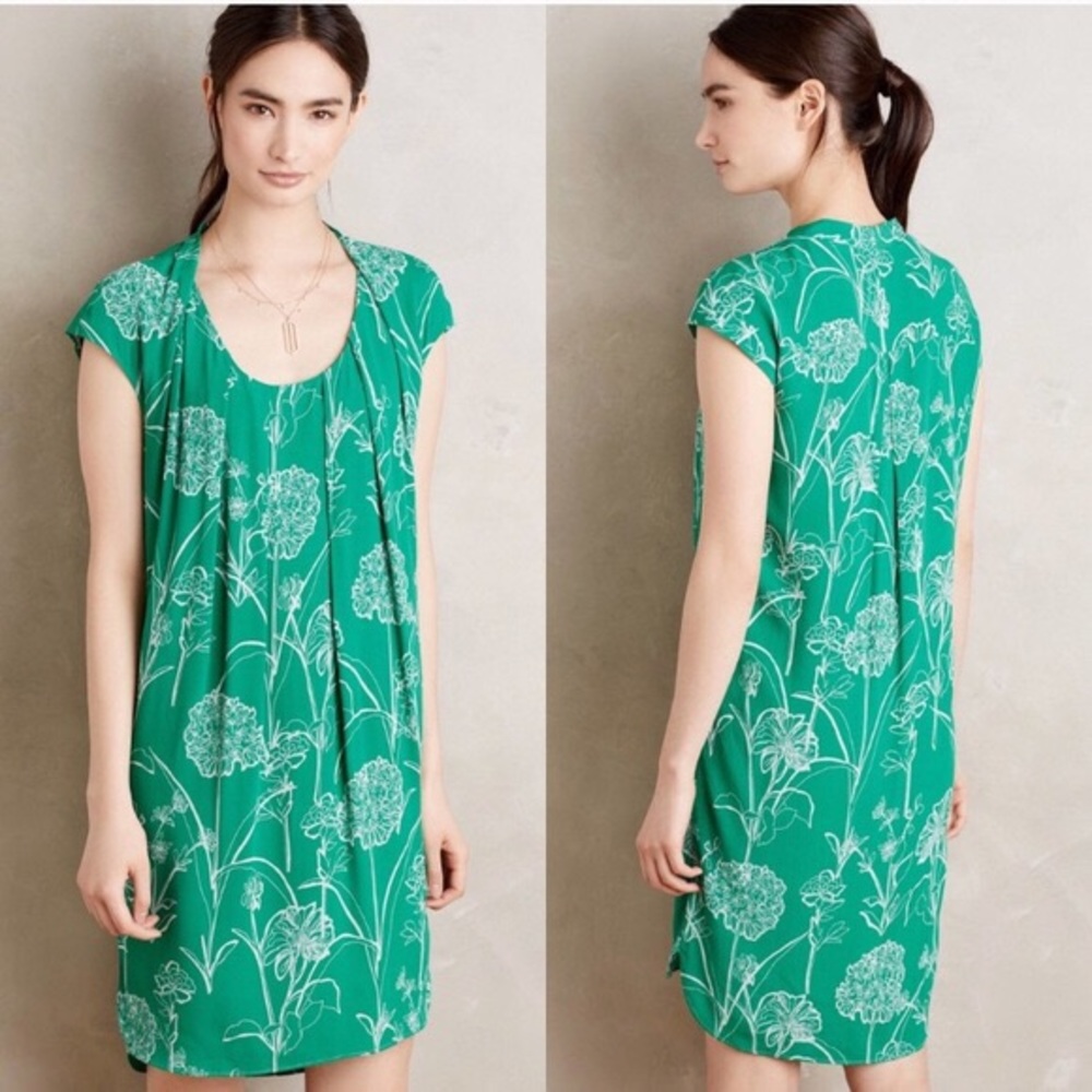 Anthropologie Maeve Green Au Revoir Dress 💚